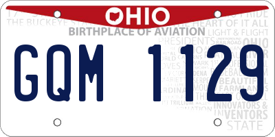 OH license plate GQM1129