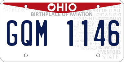 OH license plate GQM1146