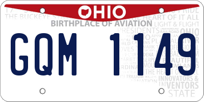 OH license plate GQM1149