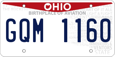 OH license plate GQM1160