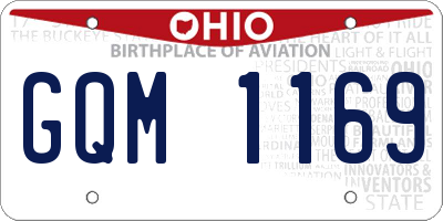 OH license plate GQM1169