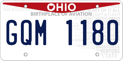 OH license plate GQM1180