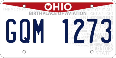 OH license plate GQM1273