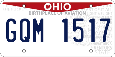 OH license plate GQM1517