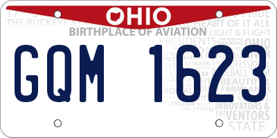 OH license plate GQM1623