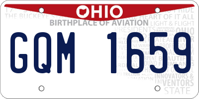 OH license plate GQM1659