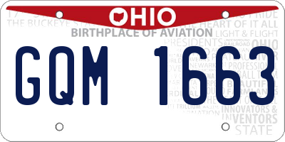 OH license plate GQM1663