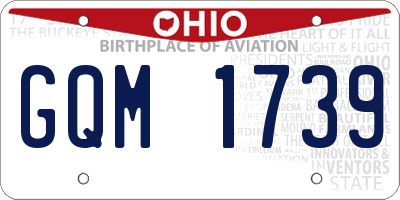 OH license plate GQM1739