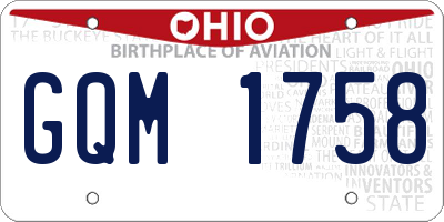 OH license plate GQM1758