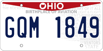 OH license plate GQM1849