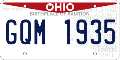 OH license plate GQM1935