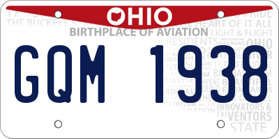 OH license plate GQM1938