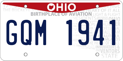 OH license plate GQM1941