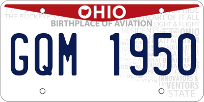 OH license plate GQM1950