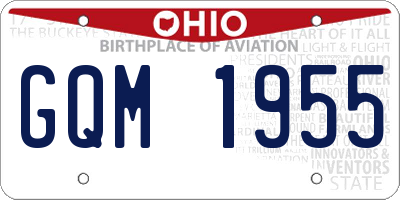 OH license plate GQM1955