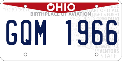 OH license plate GQM1966