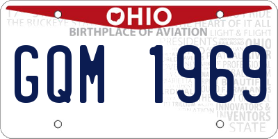 OH license plate GQM1969