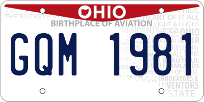 OH license plate GQM1981