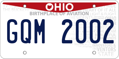 OH license plate GQM2002