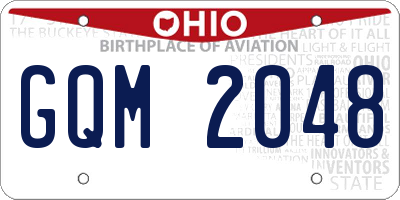 OH license plate GQM2048