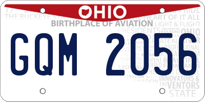 OH license plate GQM2056