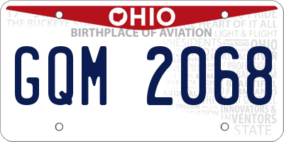 OH license plate GQM2068