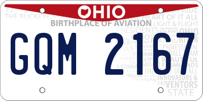OH license plate GQM2167