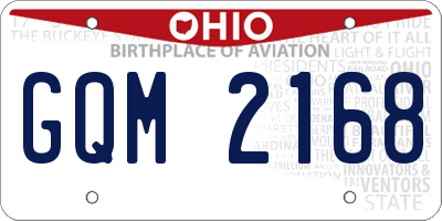 OH license plate GQM2168