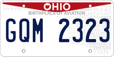 OH license plate GQM2323