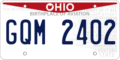 OH license plate GQM2402