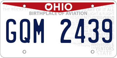 OH license plate GQM2439