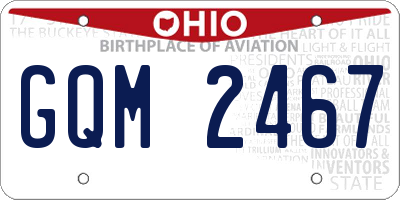 OH license plate GQM2467