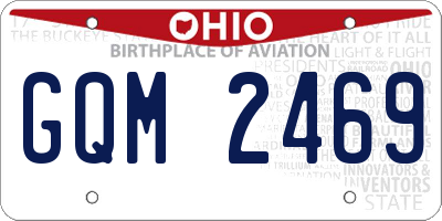 OH license plate GQM2469