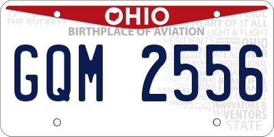 OH license plate GQM2556