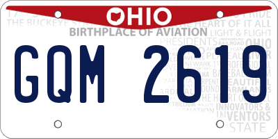 OH license plate GQM2619