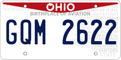 OH license plate GQM2622