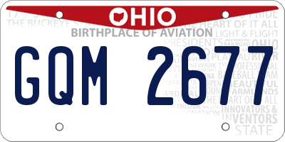 OH license plate GQM2677