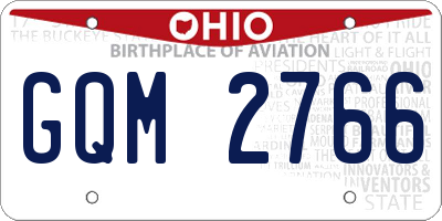 OH license plate GQM2766