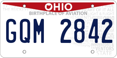 OH license plate GQM2842