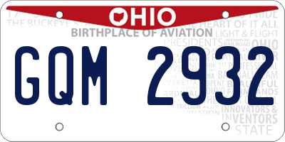 OH license plate GQM2932