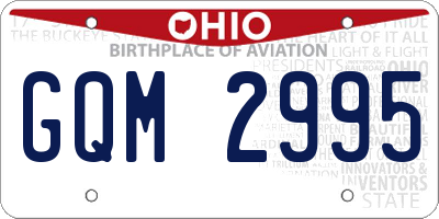 OH license plate GQM2995