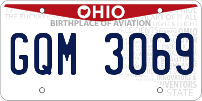 OH license plate GQM3069