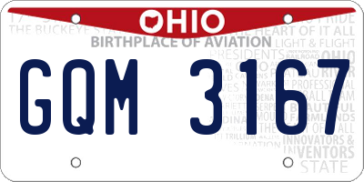 OH license plate GQM3167