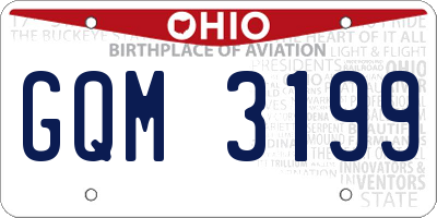 OH license plate GQM3199