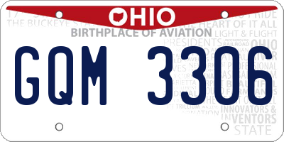 OH license plate GQM3306