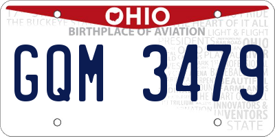 OH license plate GQM3479