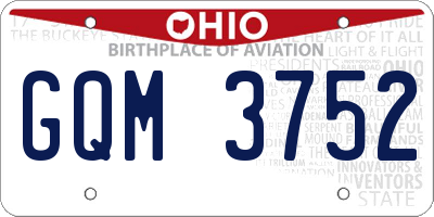 OH license plate GQM3752