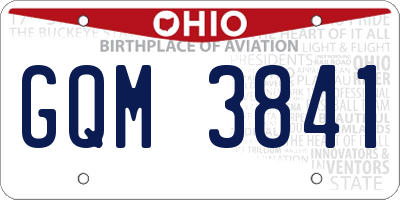 OH license plate GQM3841