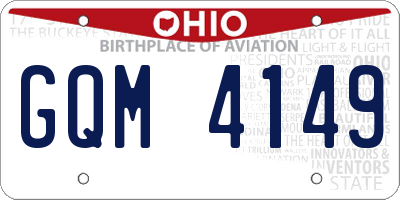OH license plate GQM4149