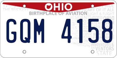 OH license plate GQM4158